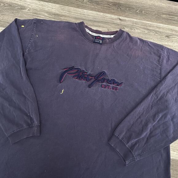 Vintage Phat Farm Shirt Mens XL Crewneck Embroidered Spell Out Hip Hop 90s USA - Picture 1 of 6